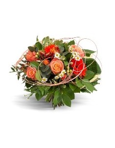 Ramo flores anaranjado